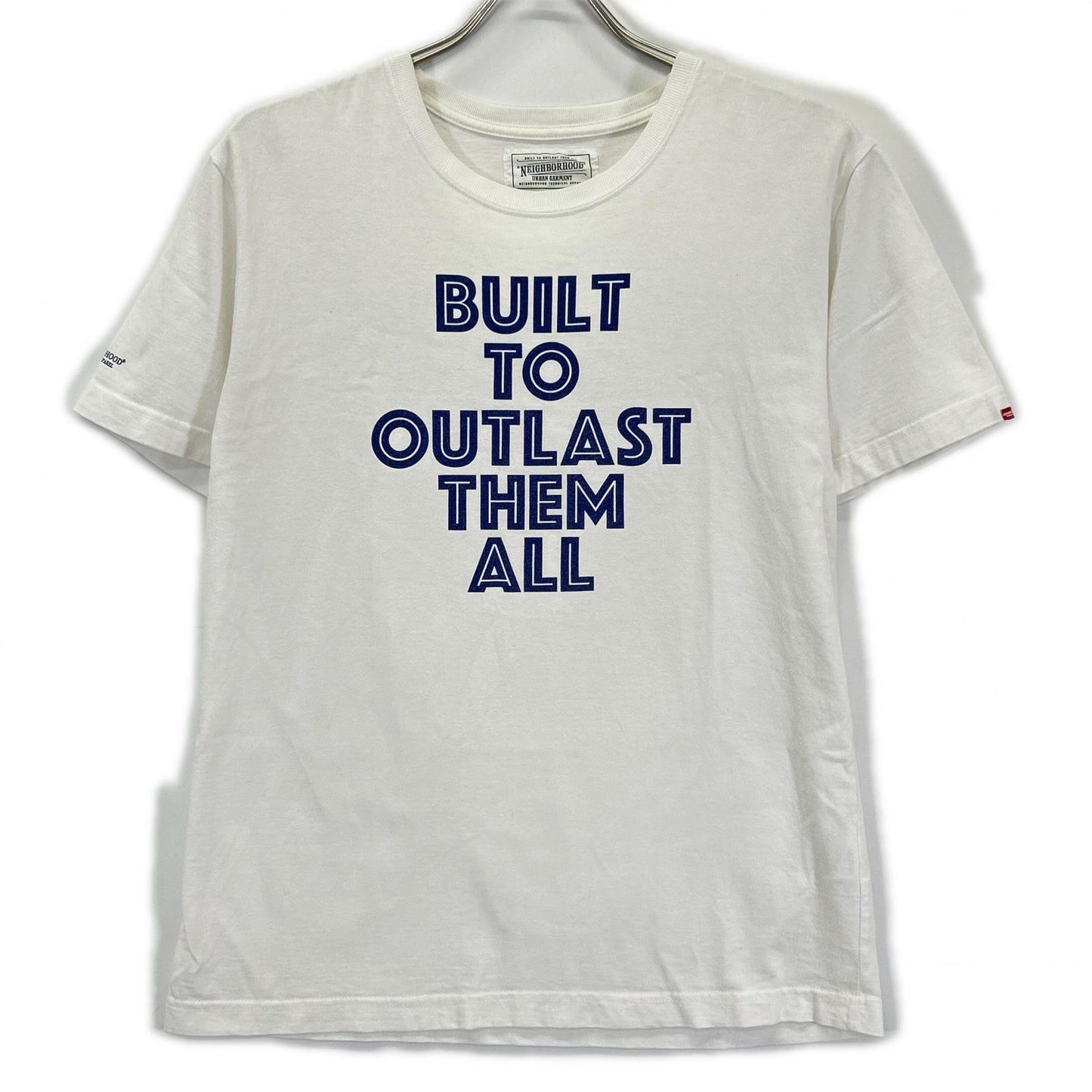 NEIGHBORHOOD ネイバーフッド ホワイト BUILT TO OUTLAST THEM ALL 半袖Tシャツ トップス
