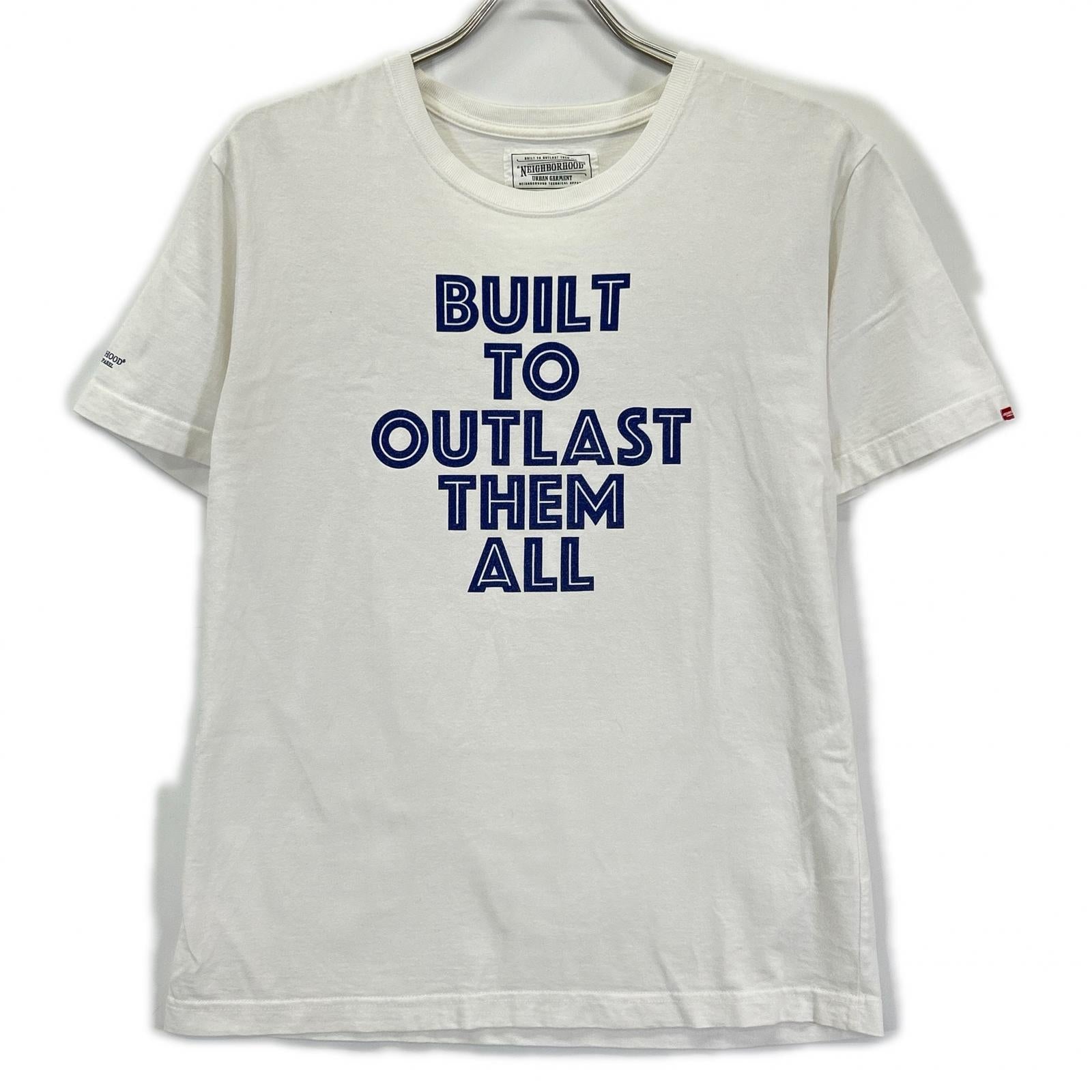 NEIGHBORHOOD ネイバーフッド ホワイト BUILT TO OUTLAST THEM ALL 半袖Tシャツ トップス