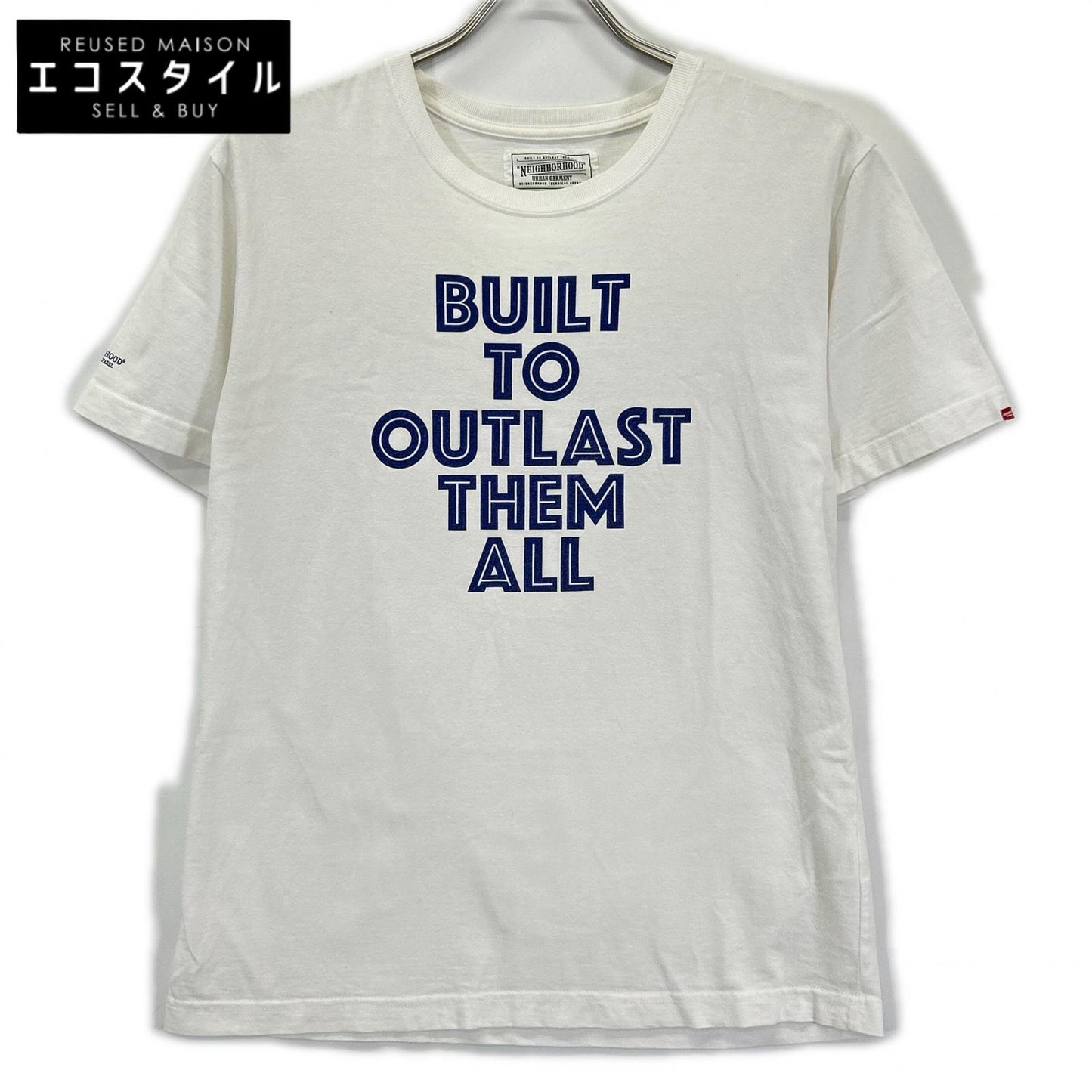 NEIGHBORHOOD ネイバーフッド ホワイト BUILT TO OUTLAST THEM ALL 半袖Tシャツ トップス