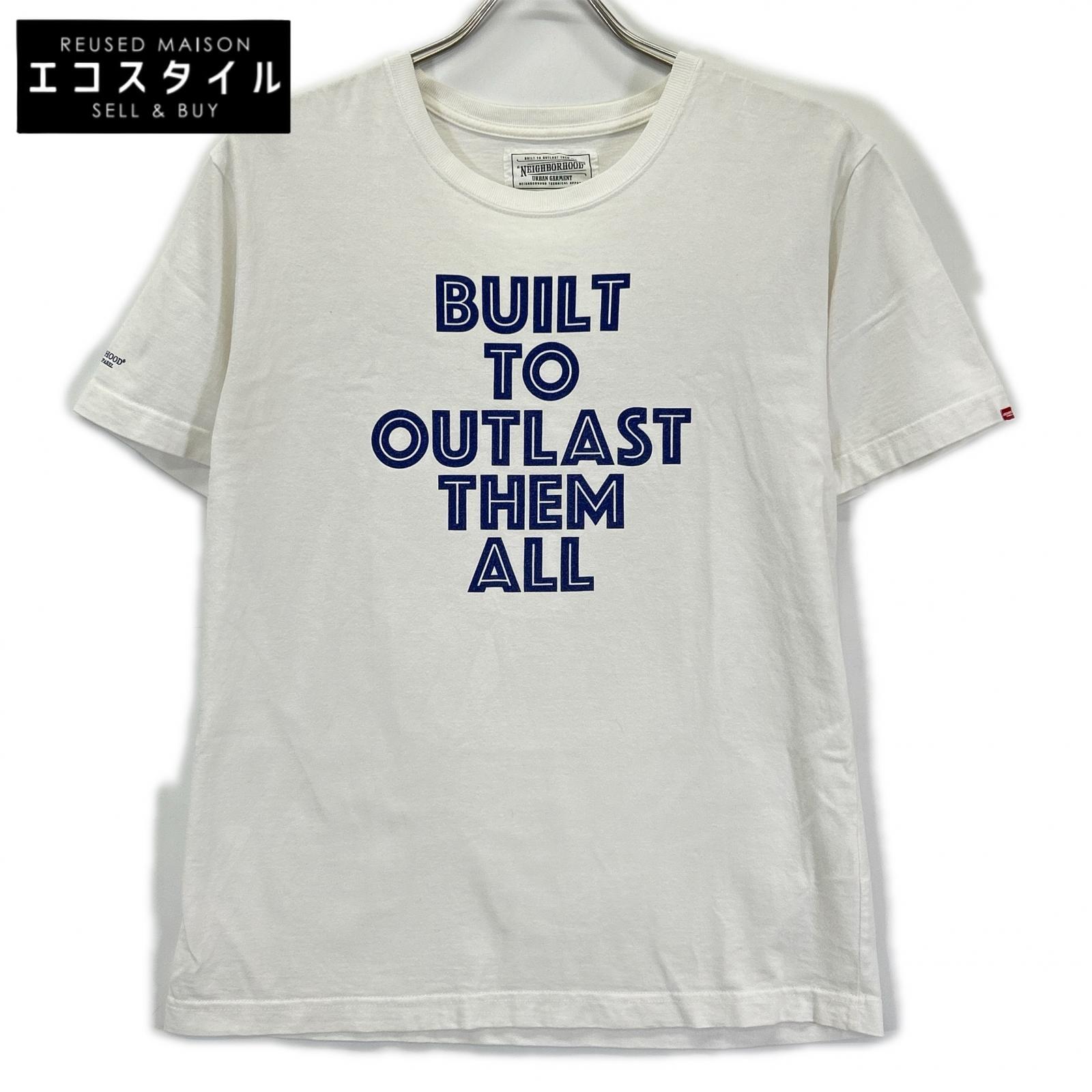 NEIGHBORHOOD ネイバーフッド ホワイト BUILT TO OUTLAST THEM ALL 半袖Tシャツ トップス