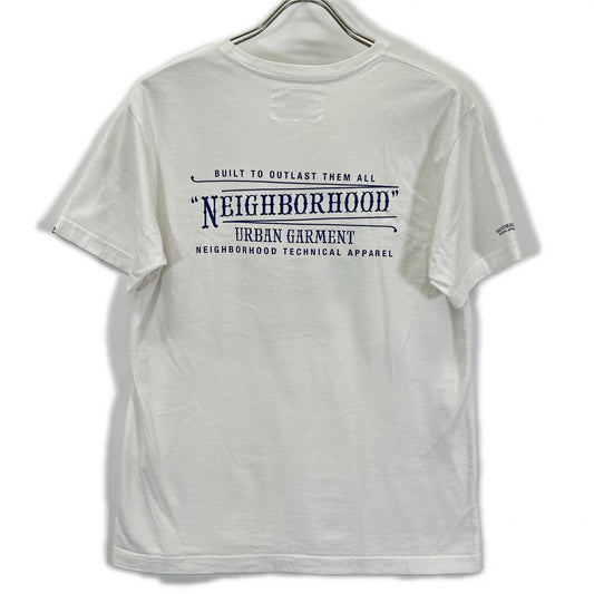 NEIGHBORHOOD ネイバーフッド ホワイト BUILT TO OUTLAST THEM ALL 半袖Tシャツ トップス