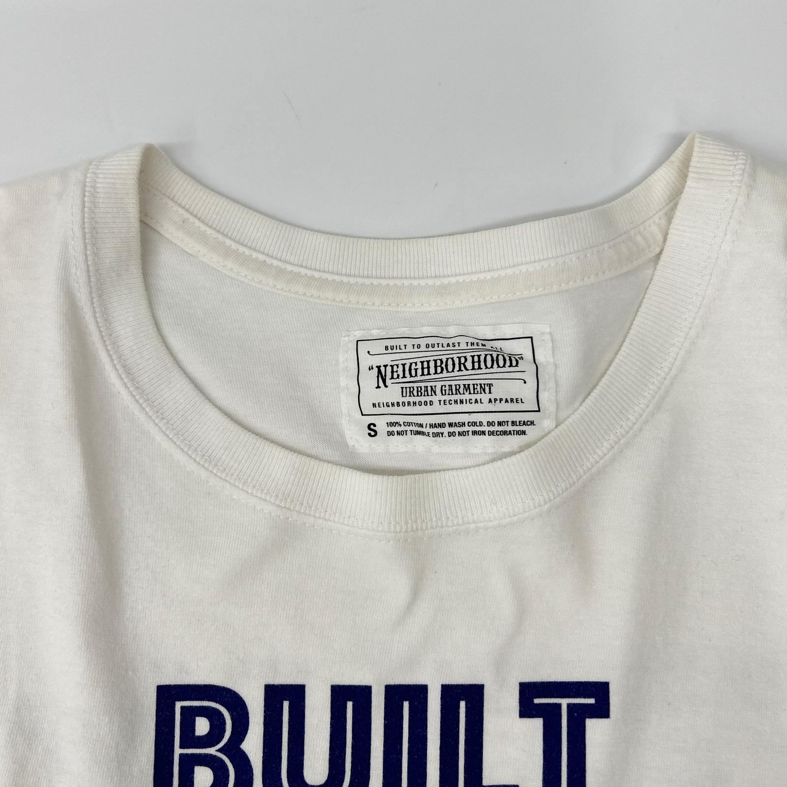 NEIGHBORHOOD ネイバーフッド ホワイト BUILT TO OUTLAST THEM ALL 半袖Tシャツ トップス