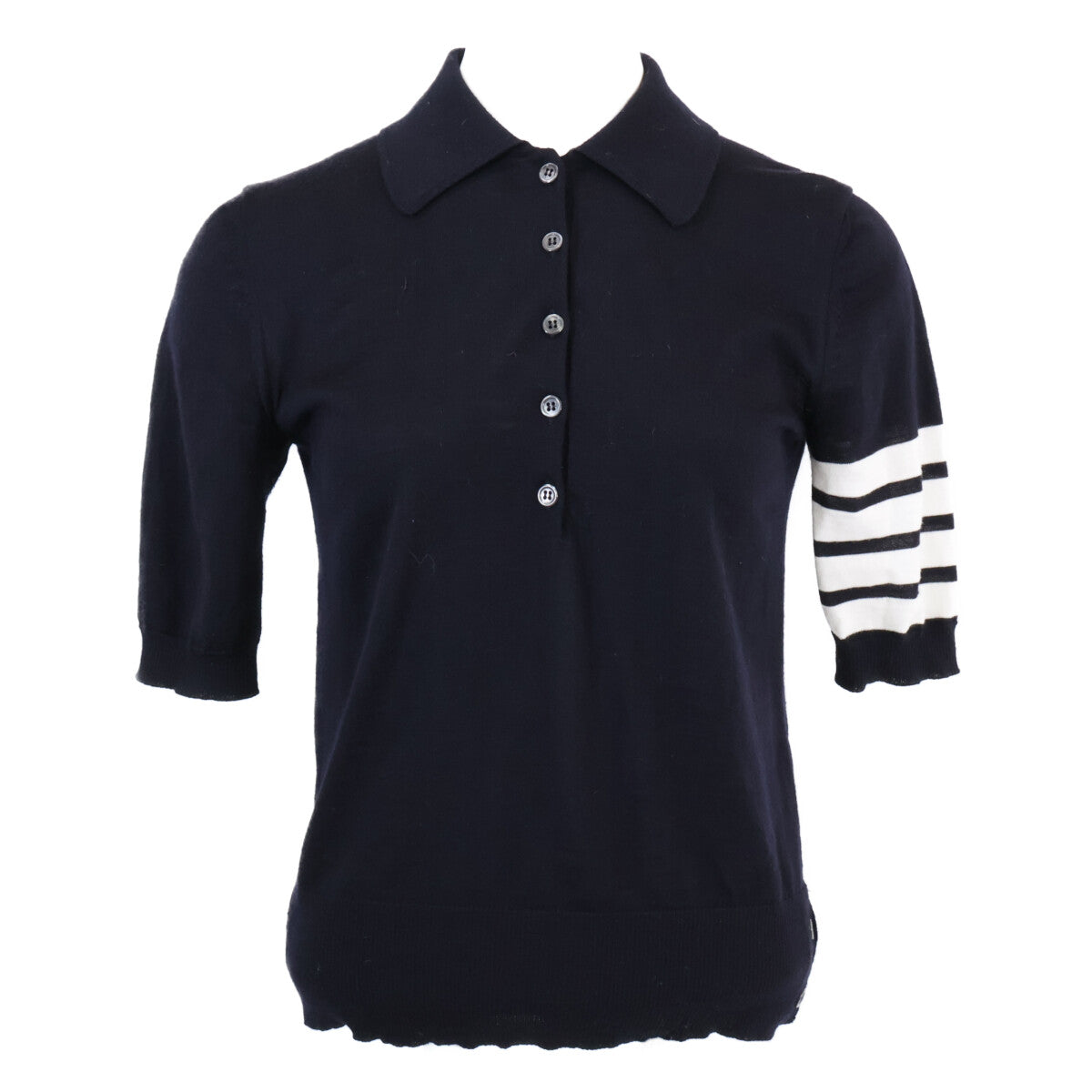 THOM BROWNE Thom Browne Domestic Regular FKC334A-Y1014-415 4BAR Wool Knit Polo Shirt Top