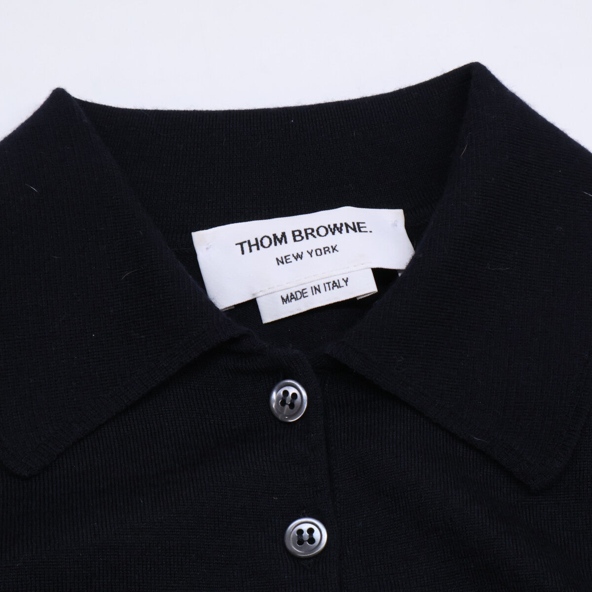 THOM BROWNE Thom Browne Domestic Regular FKC334A-Y1014-415 4BAR Wool Knit Polo Shirt Top