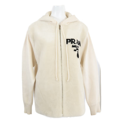 PRADA プラダ 【美品/国内正規】P25I09 オーバーサイズ インターシャレタリング ロゴ パーカー/ ジャケット