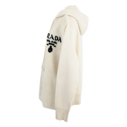 PRADA プラダ 【美品/国内正規】P25I09 オーバーサイズ インターシャレタリング ロゴ パーカー/ ジャケット