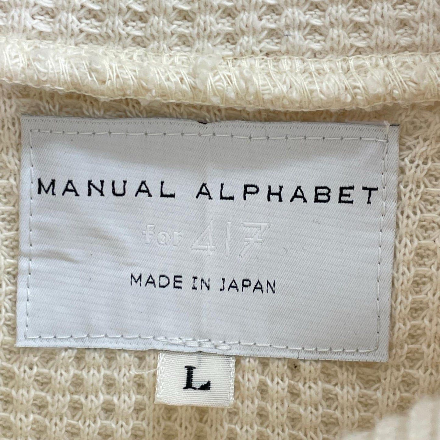 Manual Alphabet マニュアルアルファベット 17-070-312-7802 for417 サーマル タートルネック トップス トップス