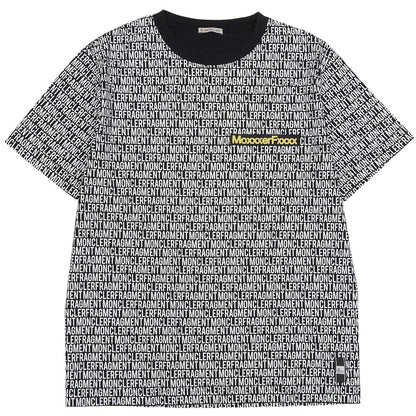 MONCLER 盟可睐 ×FRAGMENT MAGLIA 全幅印花 T恤 上衣 男士 黑色 白色 M 18年 上衣