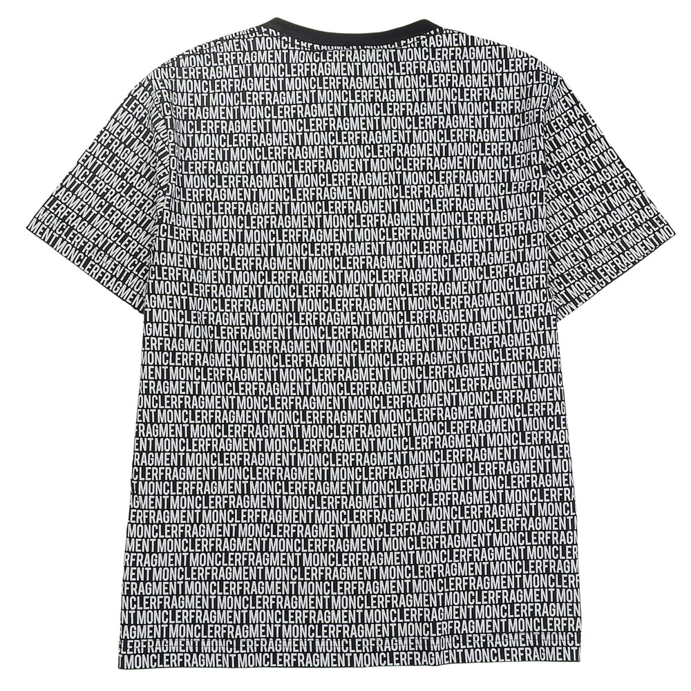 MONCLER 盟可睐 ×FRAGMENT MAGLIA 全幅印花 T恤 上衣 男士 黑色 白色 M 18年 上衣