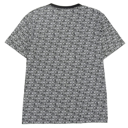 MONCLER 盟可睐 ×FRAGMENT MAGLIA 全幅印花 T恤 上衣 男士 黑色 白色 M 18年 上衣