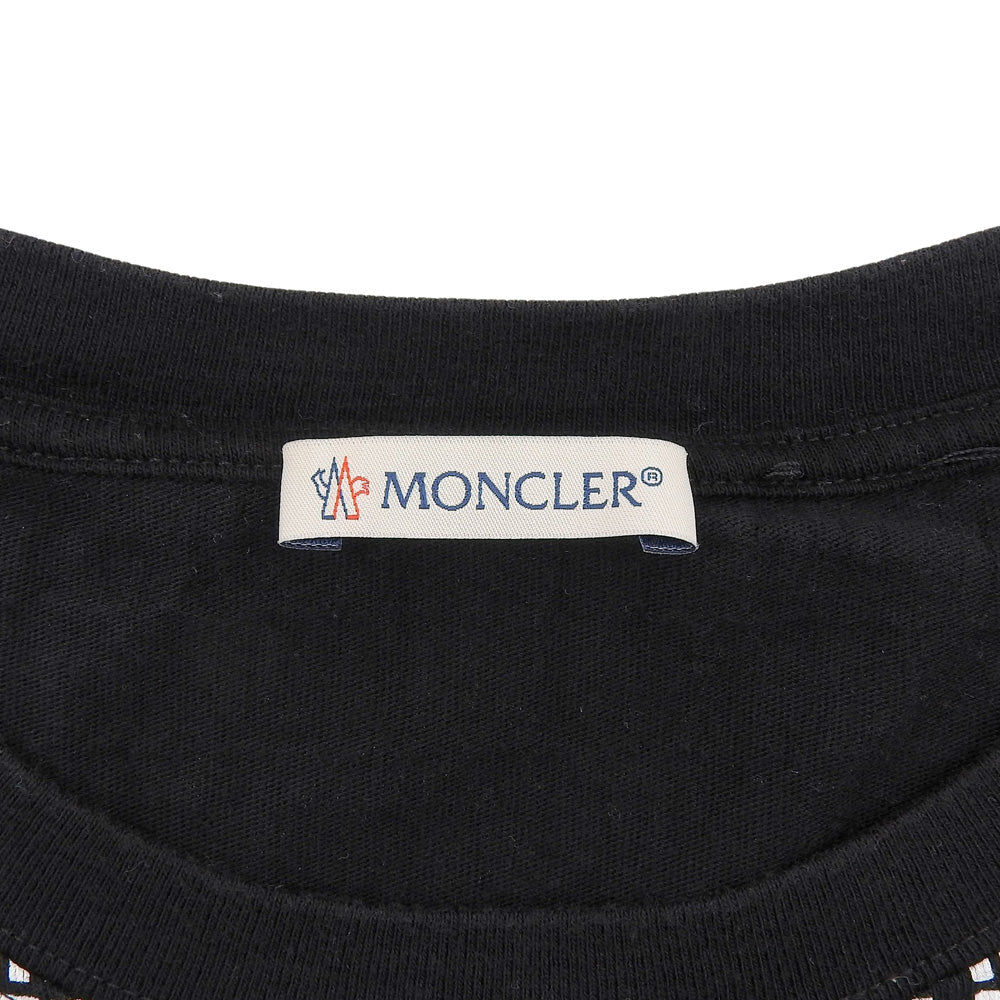 MONCLER 盟可睐 ×FRAGMENT MAGLIA 全幅印花 T恤 上衣 男士 黑色 白色 M 18年 上衣