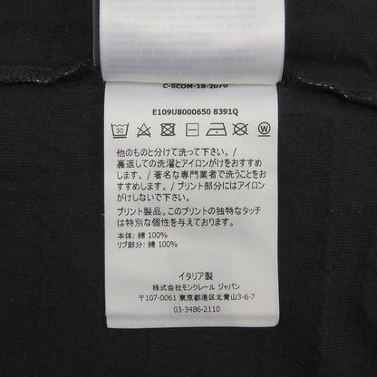 MONCLER 盟可睐 ×FRAGMENT MAGLIA 全幅印花 T恤 上衣 男士 黑色 白色 M 18年 上衣