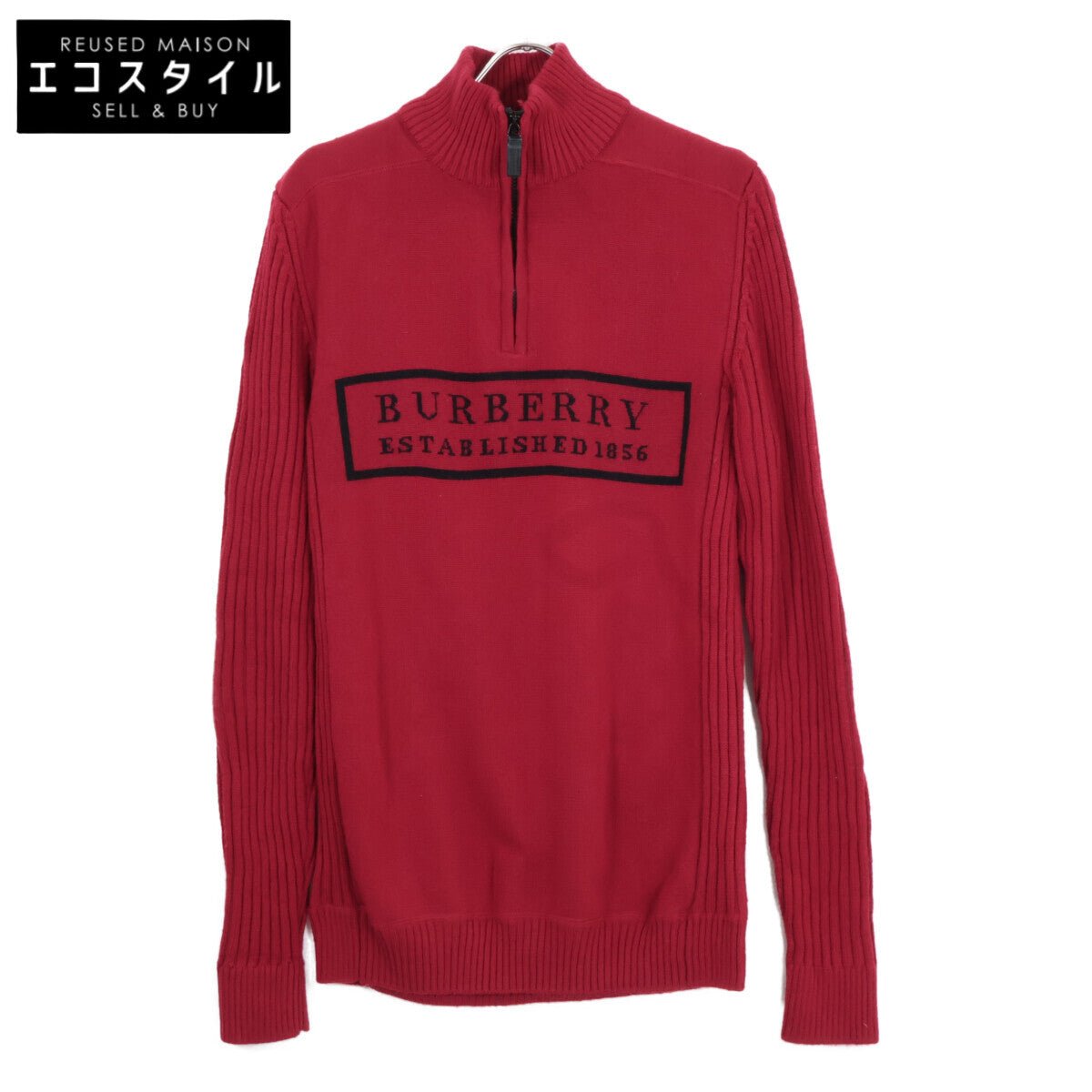 Half-Zip Logo Knit Top L Women's