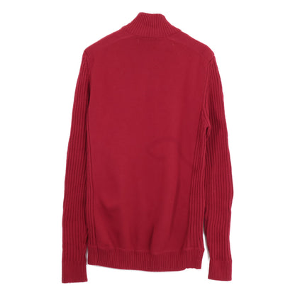 BURBERRY Half-Zip Logo Knit Top