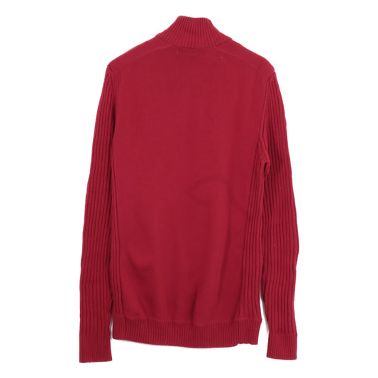 BURBERRY Half-Zip Logo Knit Top