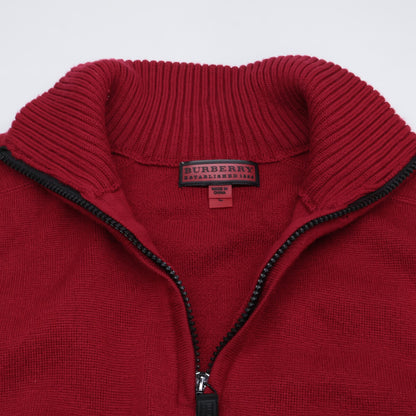 ハーフジップ ロゴ ニット トップス L レディース