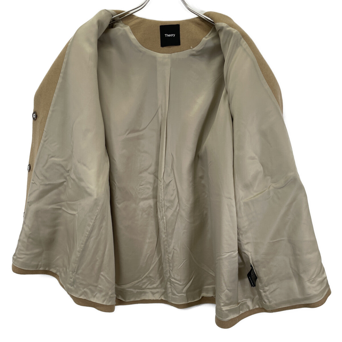 24 014309605 CAMEL Wool Melton M P Cape BK Coat S Ladies