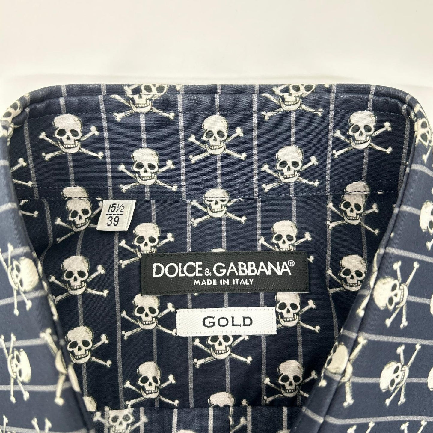 DOLCE&GABBANA ドルチェアンドガッバーナ 2010年 G5CX5T スカル コットン 長袖シャツ トップス