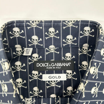 DOLCE&GABBANA ドルチェアンドガッバーナ 2010年 G5CX5T スカル コットン 長袖シャツ トップス