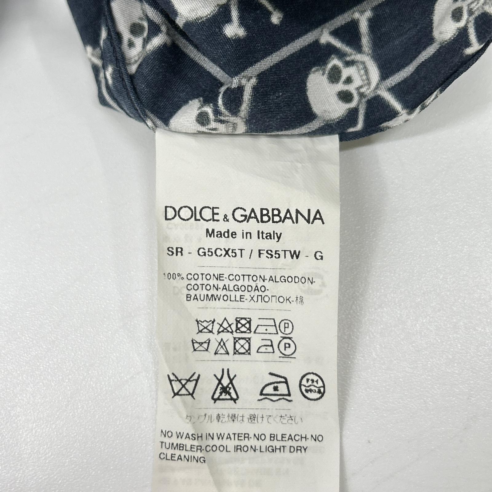DOLCE&GABBANA ドルチェアンドガッバーナ 2010年 G5CX5T スカル コットン 長袖シャツ トップス