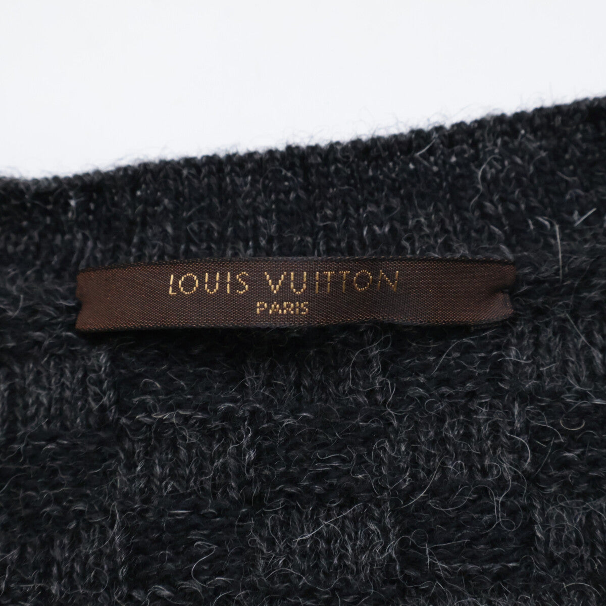 LOUIS VUITTON ルイヴィトン ウール ダミエ柄 長袖ニットセーター/ トップス
