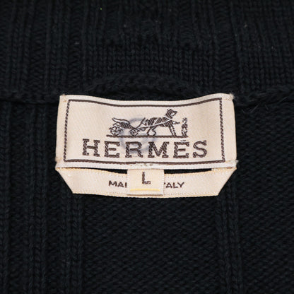 HERMES エルメス ドライバーズ ニット　ウール　コットン トップス