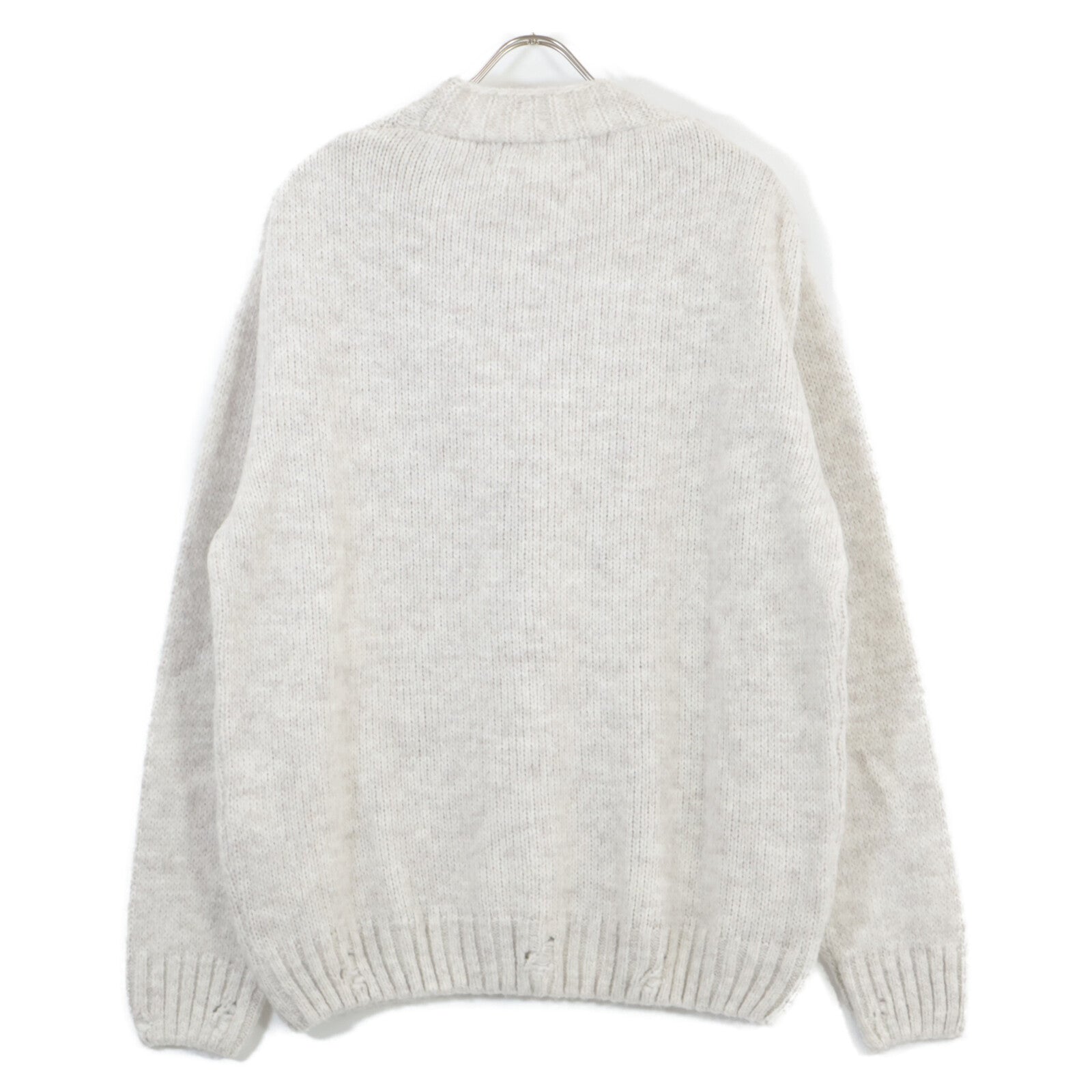 StayHumanOnEarth StayHumanOnEarth ホワイト DESTROYED CARDIGAN カーディガン トップス