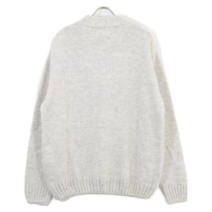 StayHumanOnEarth StayHumanOnEarth ホワイト DESTROYED CARDIGAN カーディガン トップス