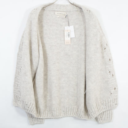 WHITE DESTROYED CARDIGAN Cardigan Top L Men's
