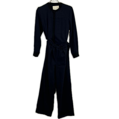 AK+1 AK One 27-17-0026-899 by EFFE BEAMS Navy Satin x Wool All-in-One Overalls All-in-One 36