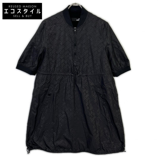 Love Moschino AZ1261508 Black Half-Zip Nylon Dress