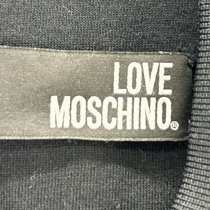 Love Moschino 拉夫莫斯奇诺 AZ1261508 黑色半拉链尼龙连衣裙