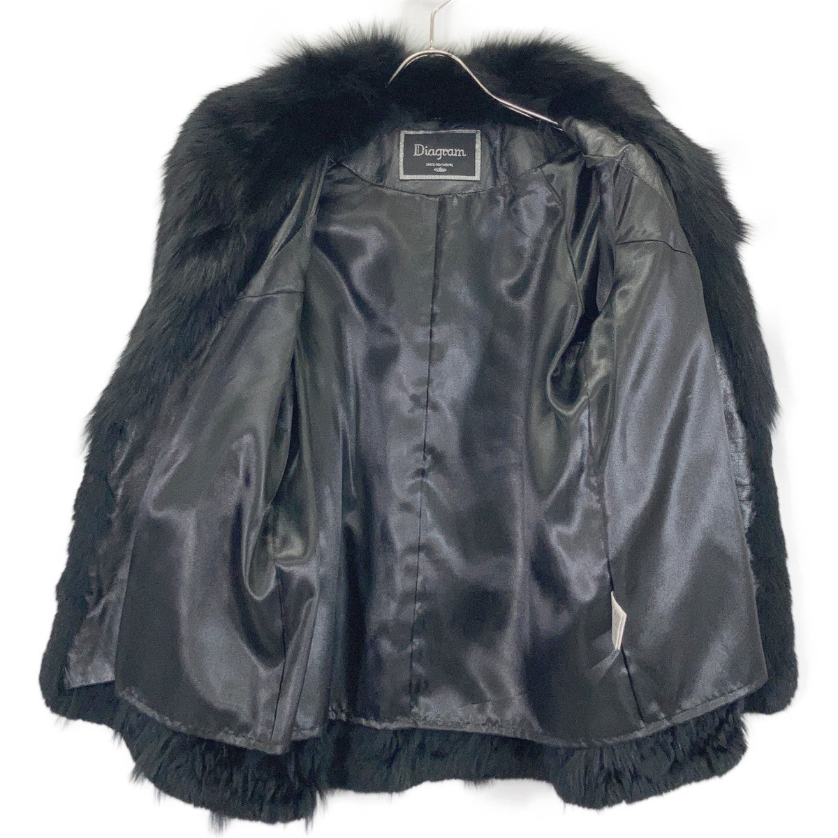 Diagram Diagram 3330 4063 Black Fur Fox Fur Jacket Jacket