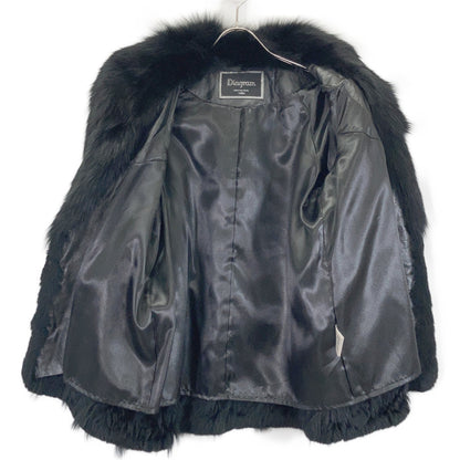 Diagram Diagram 3330 4063 Black Fur Fox Fur Jacket Jacket