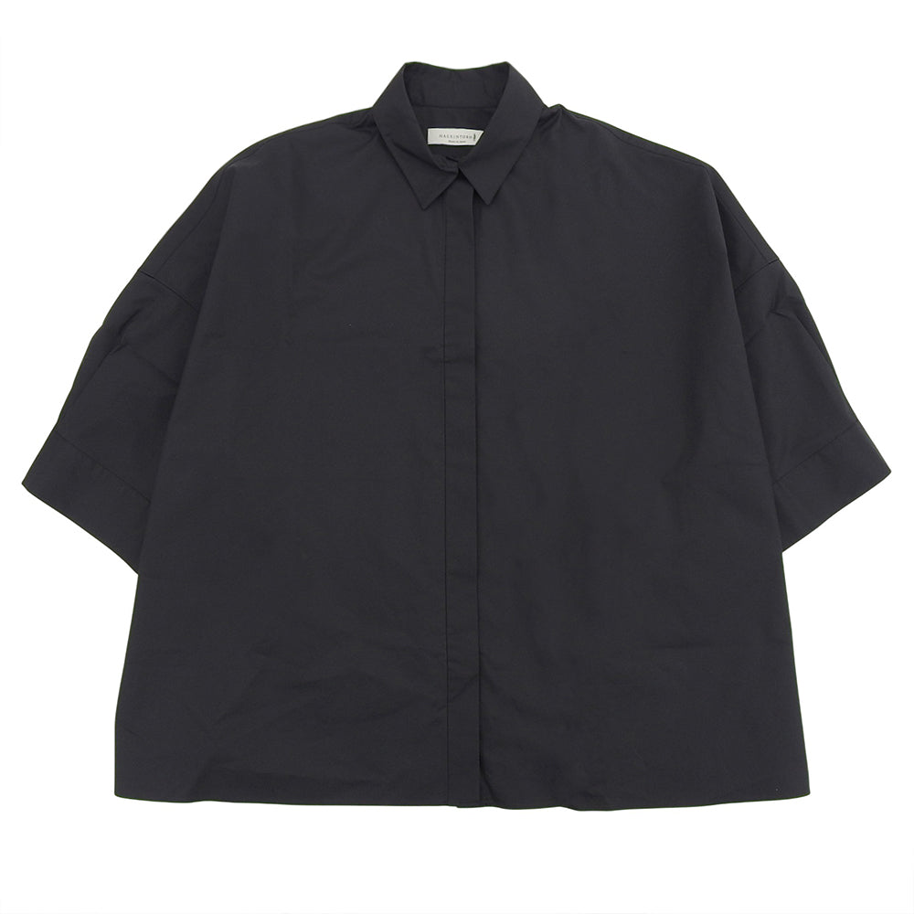 MACKINTOSH マッキントッシュ 新品同様 ドロップショルダー ワイド シャツ トップス レディース ブラック 8 L231HI1006SHD 23SS トップス