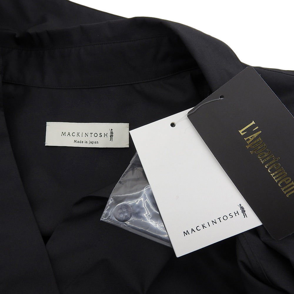 MACKINTOSH マッキントッシュ 新品同様 ドロップショルダー ワイド シャツ トップス レディース ブラック 8 L231HI1006SHD 23SS トップス