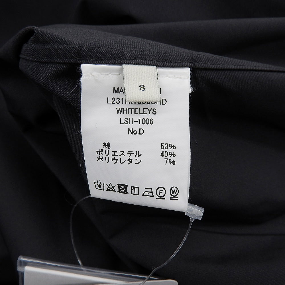 MACKINTOSH マッキントッシュ 新品同様 ドロップショルダー ワイド シャツ トップス レディース ブラック 8 L231HI1006SHD 23SS トップス