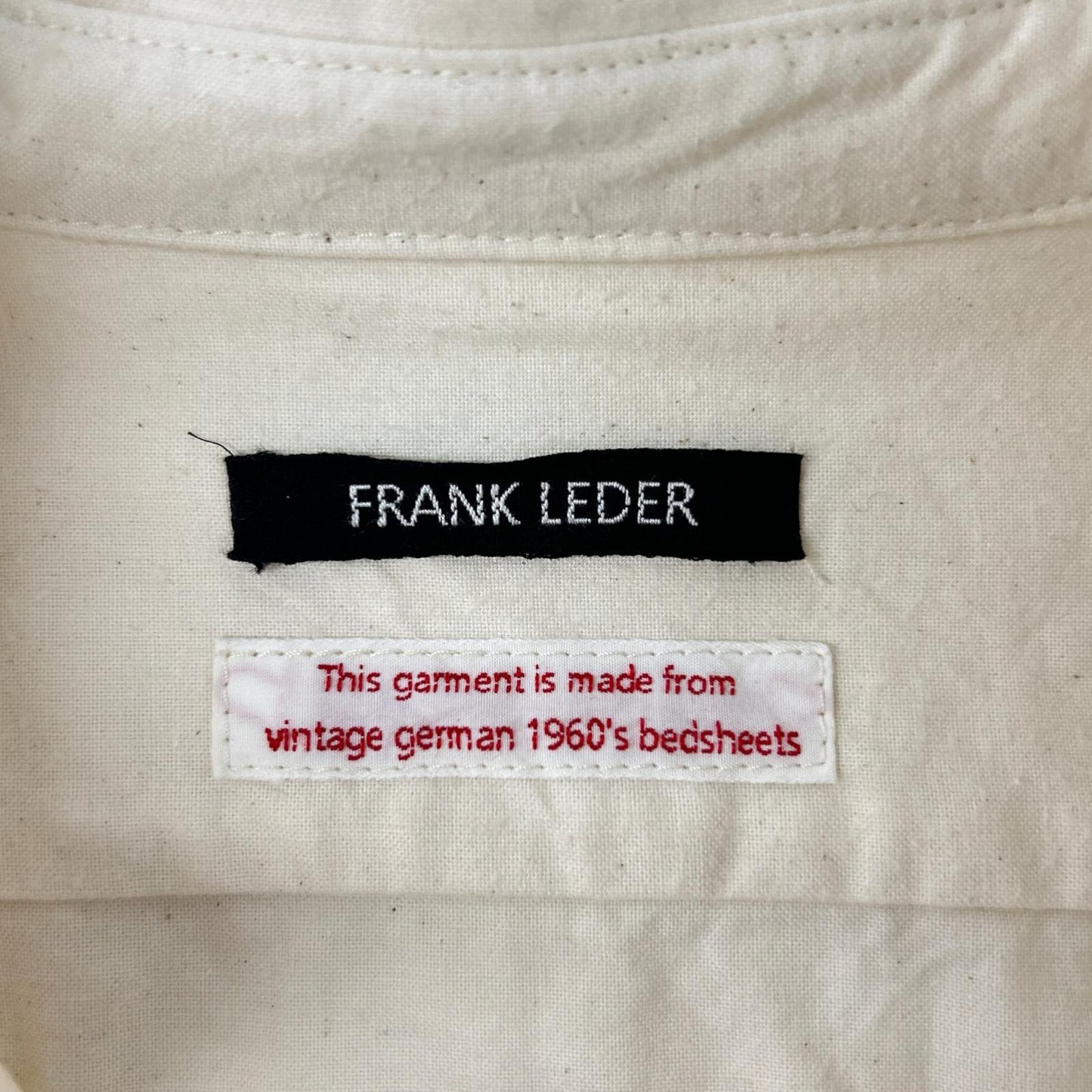 FRANK LEDER フランクリーダー 0916016 生成り アイボリー コットンシャツ トップス