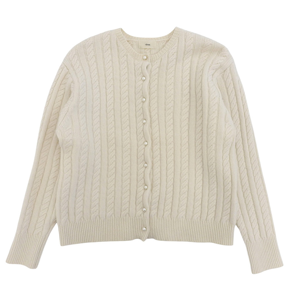 IENA イエナ スイビWケーブルカーディガン トップス レディース ホワイト 22AW トップス