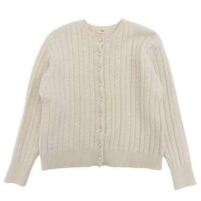 IENA イエナ スイビWケーブルカーディガン トップス レディース ホワイト 22AW トップス