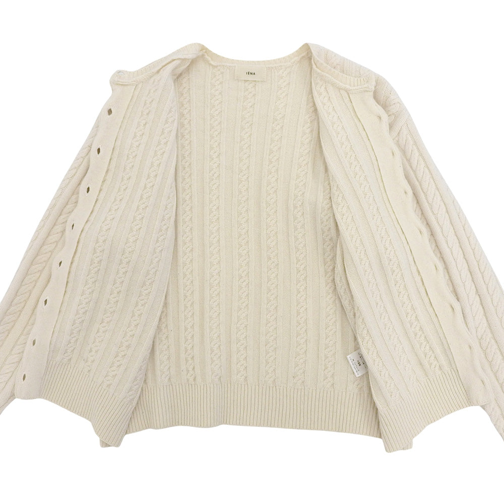 IENA イエナ スイビWケーブルカーディガン トップス レディース ホワイト 22AW トップス
