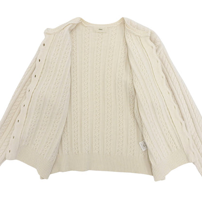 IENA イエナ スイビWケーブルカーディガン トップス レディース ホワイト 22AW トップス