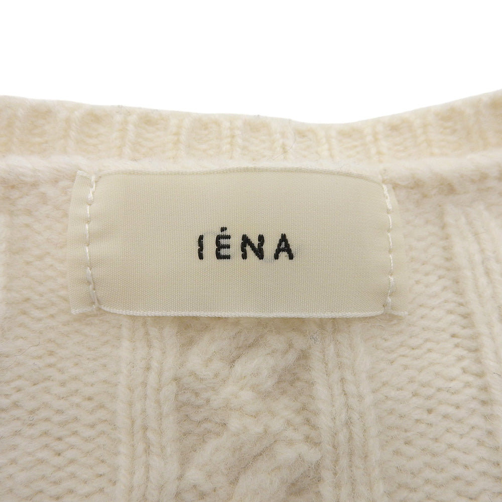 IENA イエナ スイビWケーブルカーディガン トップス レディース ホワイト 22AW トップス