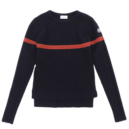 MONCLER モンクレール MAGLIONE TRICOT GIROCOLLO ニット トップス レディース ネイビー XS トップス