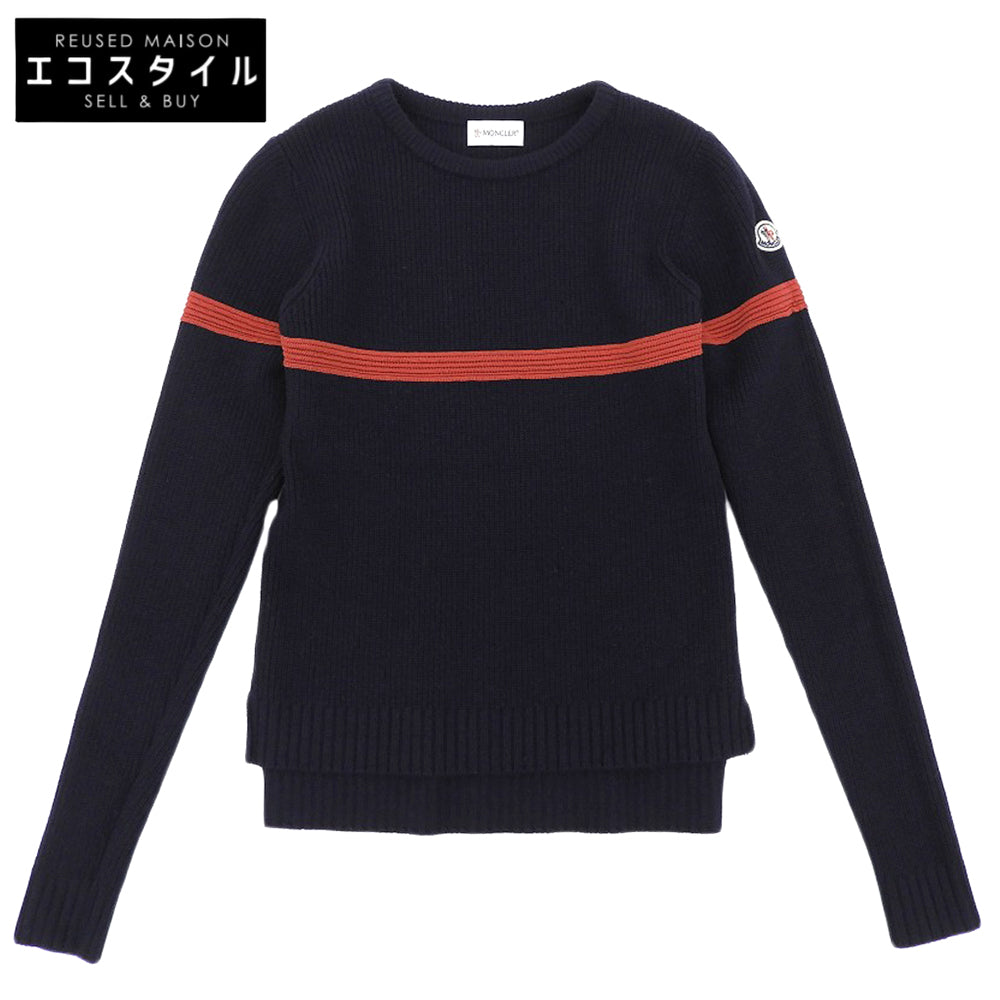 MONCLER モンクレール MAGLIONE TRICOT GIROCOLLO ニット トップス レディース ネイビー XS トップス
