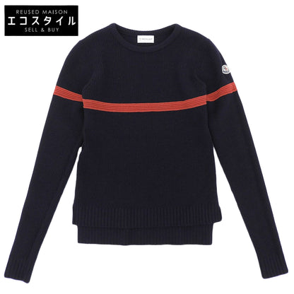 MONCLER モンクレール MAGLIONE TRICOT GIROCOLLO ニット トップス レディース ネイビー XS トップス