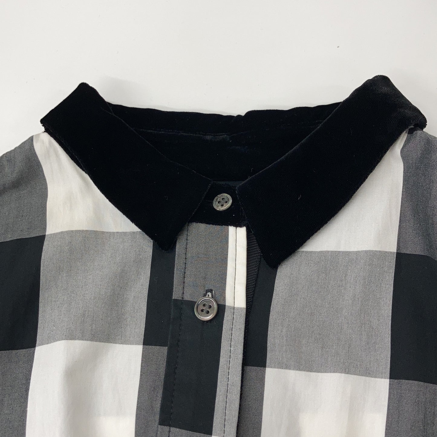 sacai サカイ 18AW 18-03984 グレー チェック 半袖 ワンピース ワンピース