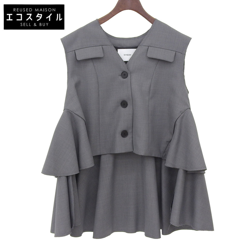 Unused Blossom Gilet Frill Flare Vest Women's Gray F HY25SSJK-04 Vest F Women's