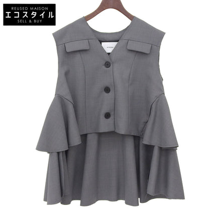 Unused Blossom Gilet Frill Flare Vest Women's Gray F HY25SSJK-04 Vest F Women's