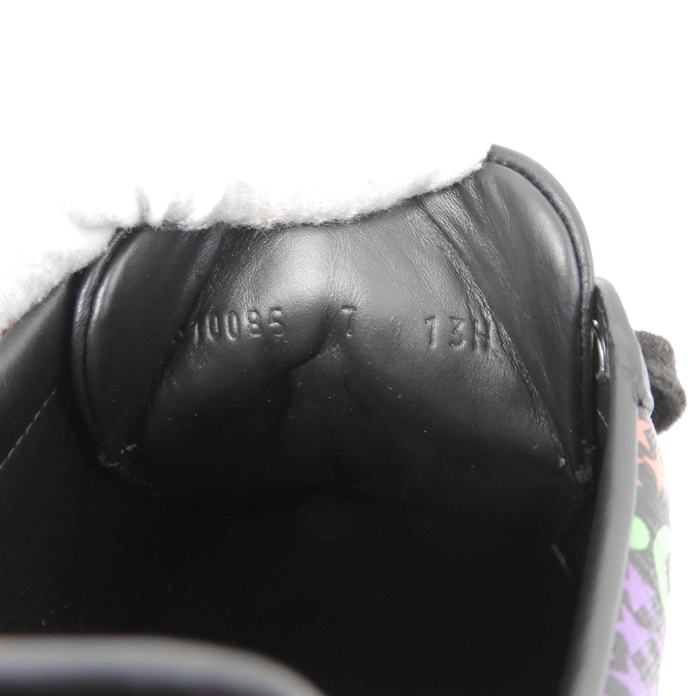 GUCCI グッチ 美品 GGサイケデリック ローカット スニーカー シューズ メンズ ブラック×マルチカラー 7 610085 シューズ 7